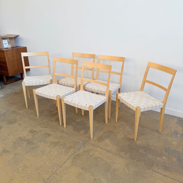 Rare! Bruno Mathsson “Mimat” set of six chairs  for Mathsson International