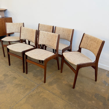 Danish Modern Teakwood Erik Buch Model 89 Dining Chairs