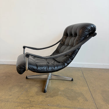 Vintage Göte Möbler Nässjö “Lagun” Swivel Armchair, 1970s (Two Available)