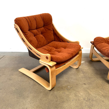Vintage! Ake Fribytter velvet Swedish Sling Lounge by Tord Björklund