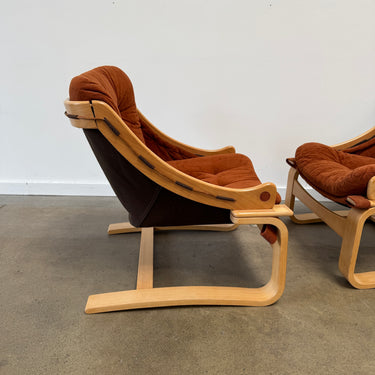 Vintage! Ake Fribytter velvet Swedish Sling Lounge by Tord Björklund