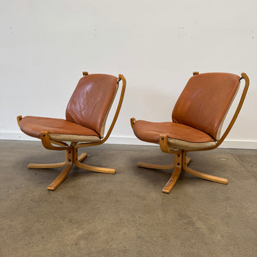 Vintage Falcon Lounge Chairs by Sigurd Resell for Vatne Mobler 1970s