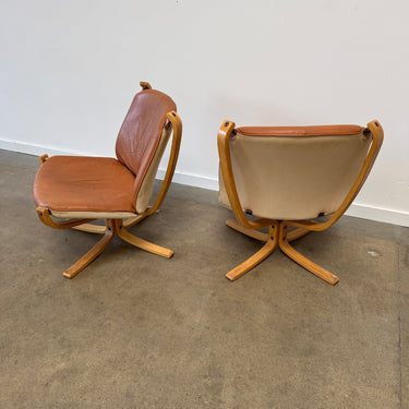 Vintage Falcon Lounge Chairs by Sigurd Resell for Vatne Mobler 1970s