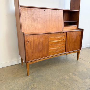 Vintage Petterson & Nilson Teak Bookcase with Secretary Desk, Sweden, 1960s