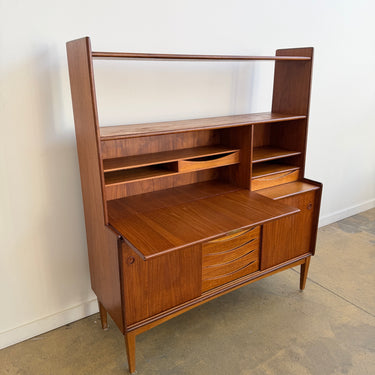 Vintage Petterson & Nilson Teak Bookcase with Secretary Desk, Sweden, 1960s