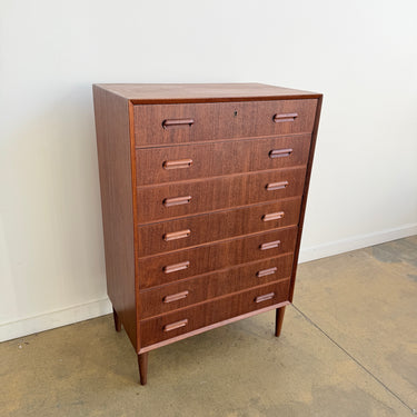 Danish Modern Teak Tallboy Dresser by Borge Seindal for Westergaard Møbelfabrik
