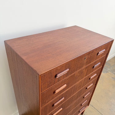 Danish Modern Teak Tallboy Dresser by Borge Seindal for Westergaard Møbelfabrik