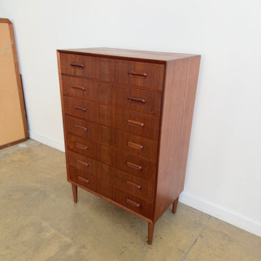 Danish Modern Teak Tallboy Dresser by Borge Seindal for Westergaard Møbelfabrik