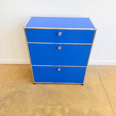 USM Haller Dresser with Pullout + Metal Insert Box - Gentian Blue