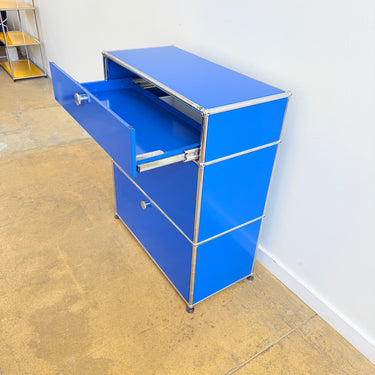 USM Haller Dresser with Pullout + Metal Insert Box - Gentian Blue
