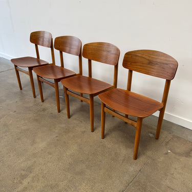 Danish Modern Børge Mogensen Model 122 Dining Chairs for Søborg Møbelfabrik