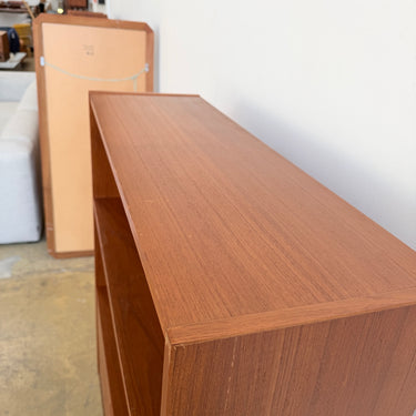 Danish Teak Bookcase With Drop-Down Door by Clausen , 1960s