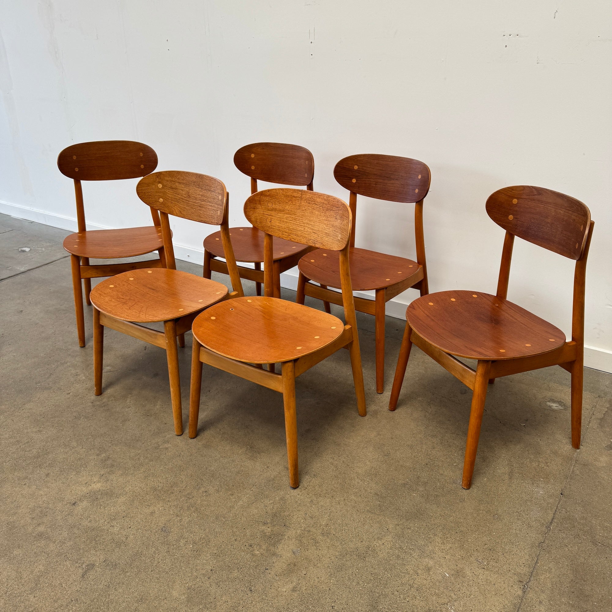 Vintage Set of Six 'Eva' Dining Chairs by Sven-Erik Fryklund for