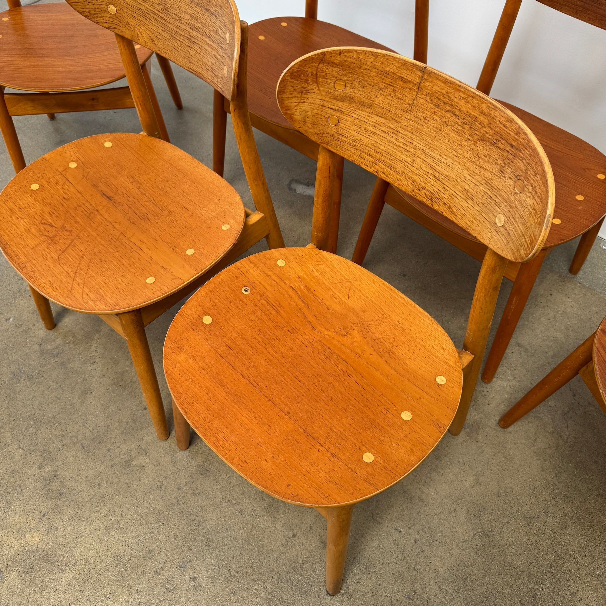 Vintage Set of Six 'Eva' Dining Chairs by Sven-Erik Fryklund for