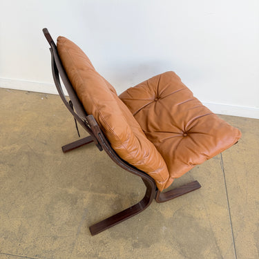 Vintage Siesta Low Chair in Cognac Leather by Ingmar Relling for Westnofa (Two Available)