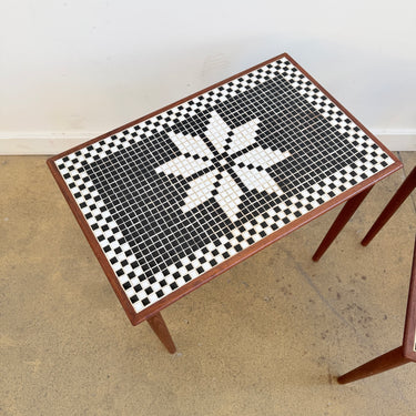Danish Modern Teak Mosaic Nesting Tables, 1960s