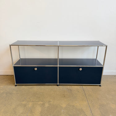 USM Haller 2X2 Media Console - Steel Blue