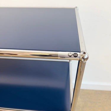 USM Haller 2X2 Media Console - Steel Blue