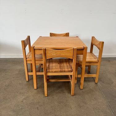 Vintage Ilmari Tapiovaara "Hongisto" Pine Dining Set for Laukaan Puu, Finland