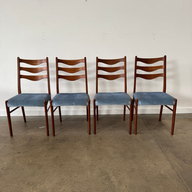 Danish Modern Arne Wahl set of 4 Teak chairs for Glyngøre (Upholstery Included)