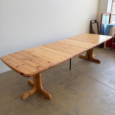 Vintage Rainer Daumiller Style XL Solid Pine  Expandable Table