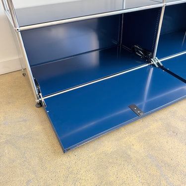 USM Haller 2X2 Media Console - Steel Blue