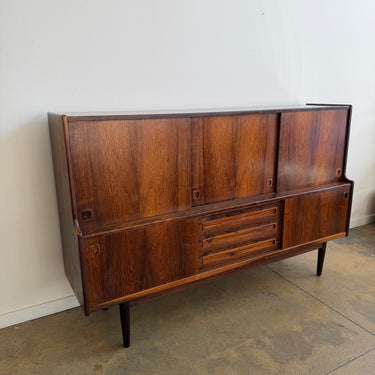 Danish Modern Johannes Andersen Rosewood High Sideboard by J. Skaaning & Son