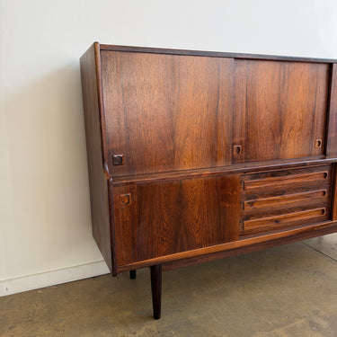 Danish Modern Johannes Andersen Rosewood High Sideboard by J. Skaaning & Son