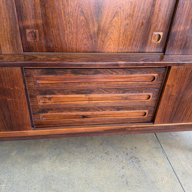 Danish Modern Johannes Andersen Rosewood High Sideboard by J. Skaaning & Son