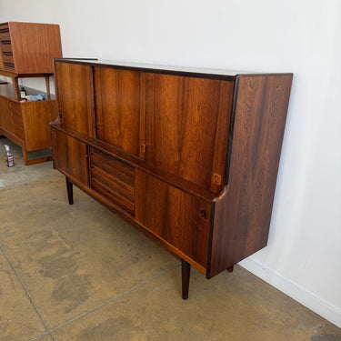Danish Modern Johannes Andersen Rosewood High Sideboard by J. Skaaning & Son