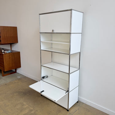 USM Haller Tall Storage Unit 5 Module - Pure White