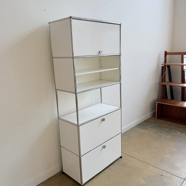 USM Haller Tall Storage Unit 5 Module - Pure White