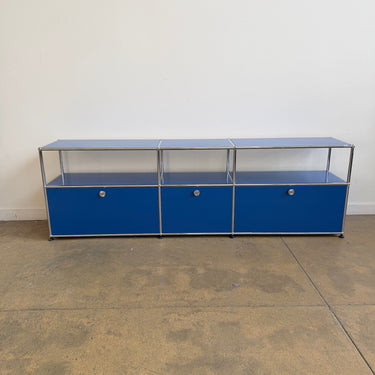 USM Haller 3X2 Low Media Console - Gentian Blue