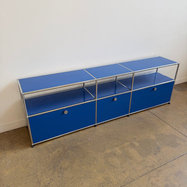 USM Haller 3X2 Low Media Console - Gentian Blue