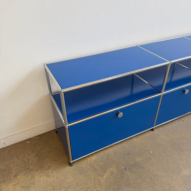 USM Haller 3X2 Low Media Console - Gentian Blue