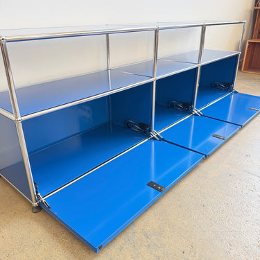 USM Haller 3X2 Low Media Console - Gentian Blue