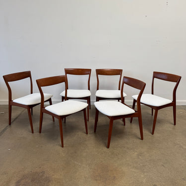 Danish Modern R. Borregaard set of 6 Teak dining chairs for Viborg