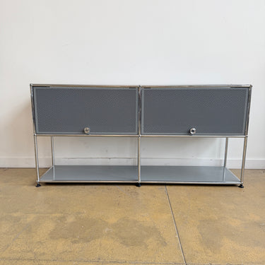 USM Haller 2X2 Flip-up Perforated Doors - Mid Grey