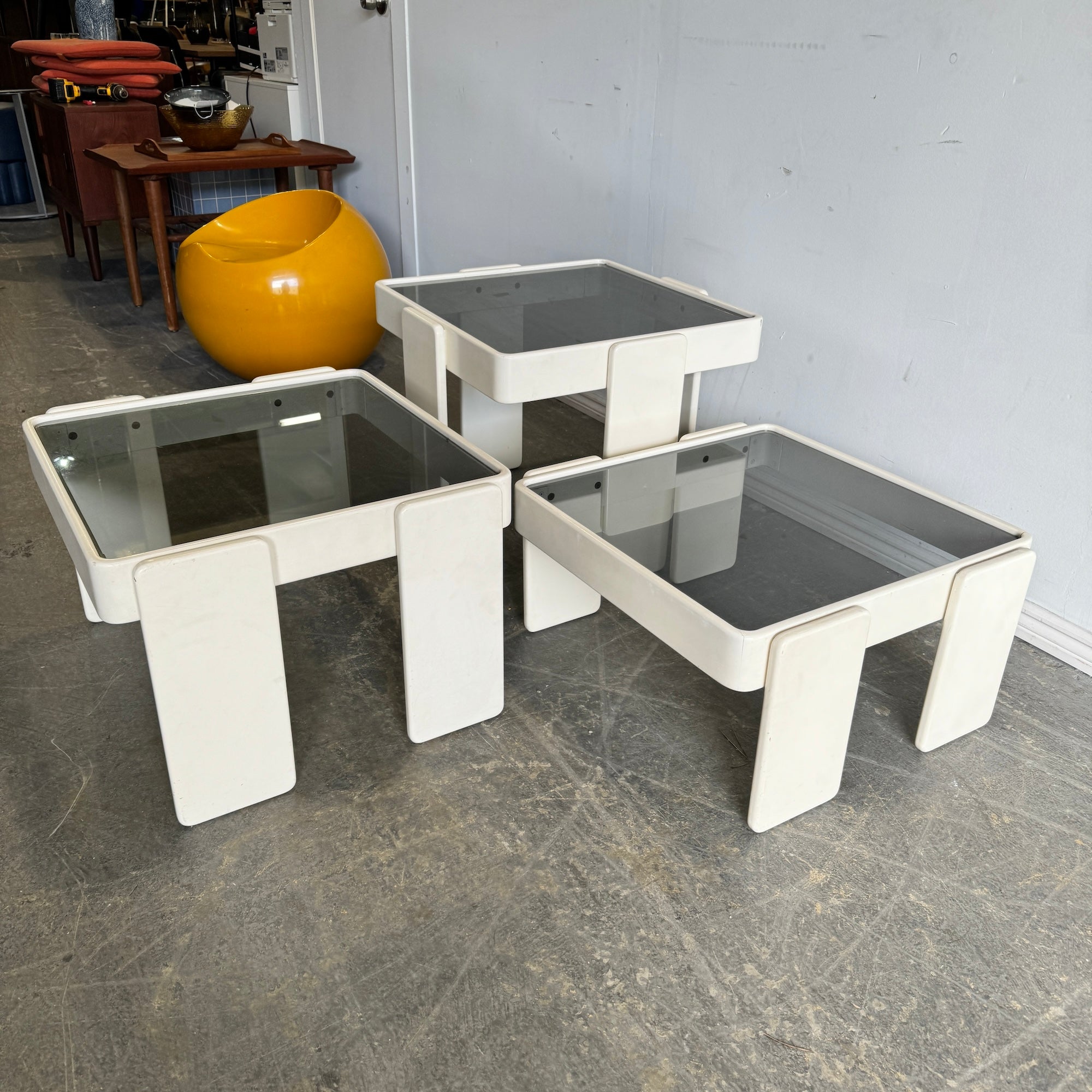Vintage Nesting Tables by Gianfranco Frattini for Cassina, 1970s