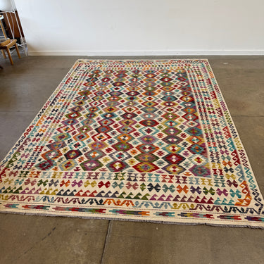 "Nordic Prism" – Grand Swedish Kilim Wool Large Rug