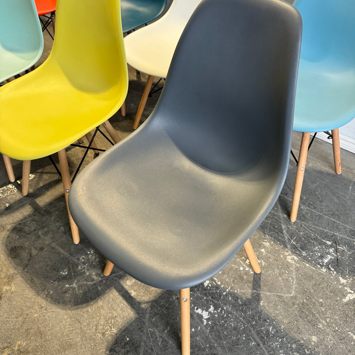 Authentic! Herman Miller Assorted of 8 different color Eames side chairs
