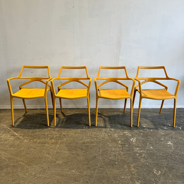 Vondom Set of 4 Outdoor Delta Chair with Armrest