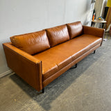 West Elm Axcel leather sofa and lounge chair set