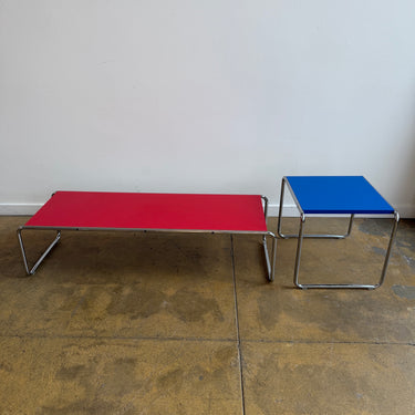 Knoll Marcel Breuer Laccio Table Set - Blue / Red