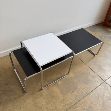 Knoll Marcel Breuer Laccio Table Set - Black/ White