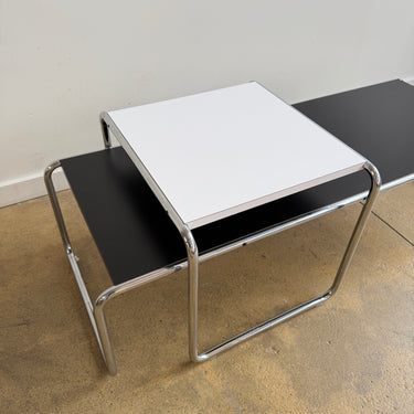 Knoll Marcel Breuer Laccio Table Set - Black/ White