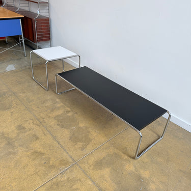 Knoll Marcel Breuer Laccio Table Set - Black/ White