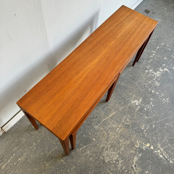 Danish Modern Oblong Nesting Tables in Teak from Haslev Møbelsnedkeri