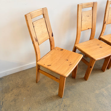 Vintage Solid pinewood Dining Chairs by Ilmari Tapiovaara for Laukaan Puu, 1970's