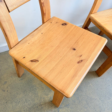 Vintage Solid pinewood Dining Chairs by Ilmari Tapiovaara for Laukaan Puu, 1970's